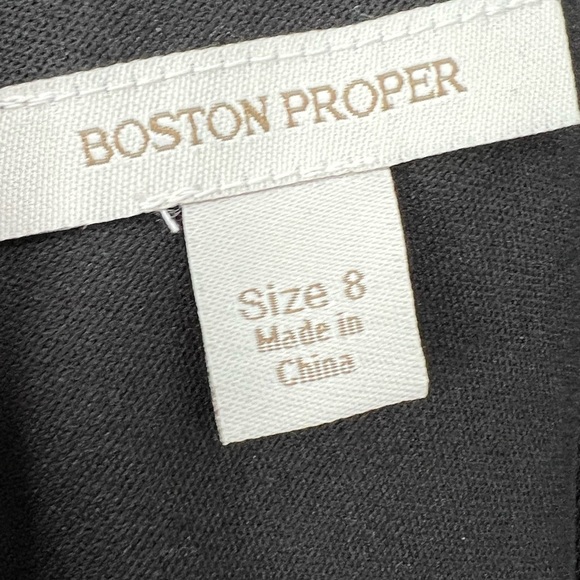 BOSTON PROPER Elegant LITTLE Black Sleeveless Dress FLATTERING COMFY STRETCH - Picture 6 of 7